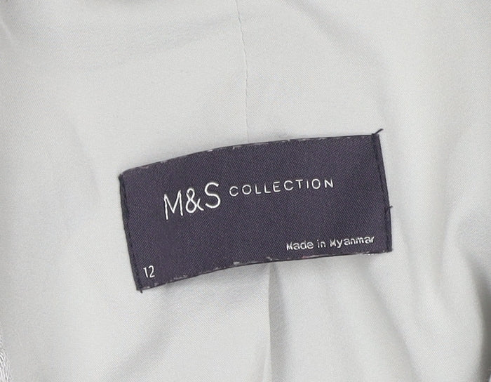Marks and Spencer Women's Grey UK 12 Lined Single-Breasted Blazer