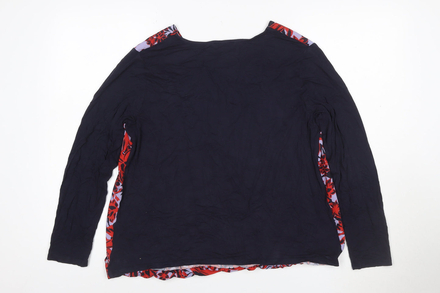 Marks and Spencer Women Multicoloured UK 16 Floral Wrap Blouse Long Sleeve
