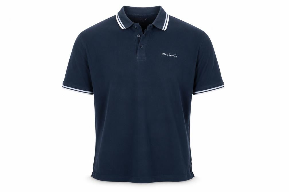 Pierre Cardin Men’s Blue 2XL Regular Fit Logo Polo Shirt