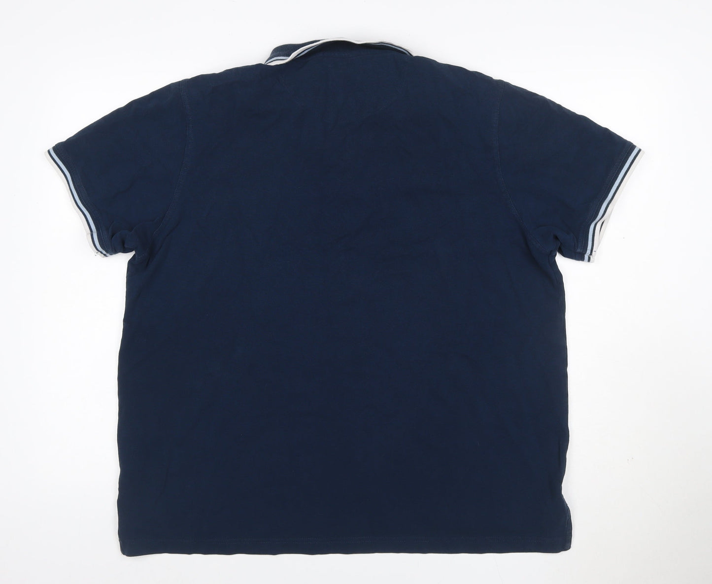 Pierre Cardin Men’s Blue 2XL Regular Fit Logo Polo Shirt