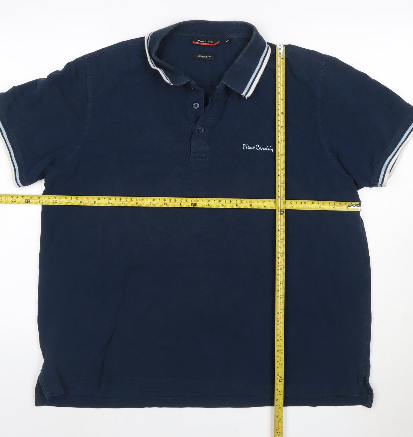 Pierre Cardin Men’s Blue 2XL Regular Fit Logo Polo Shirt