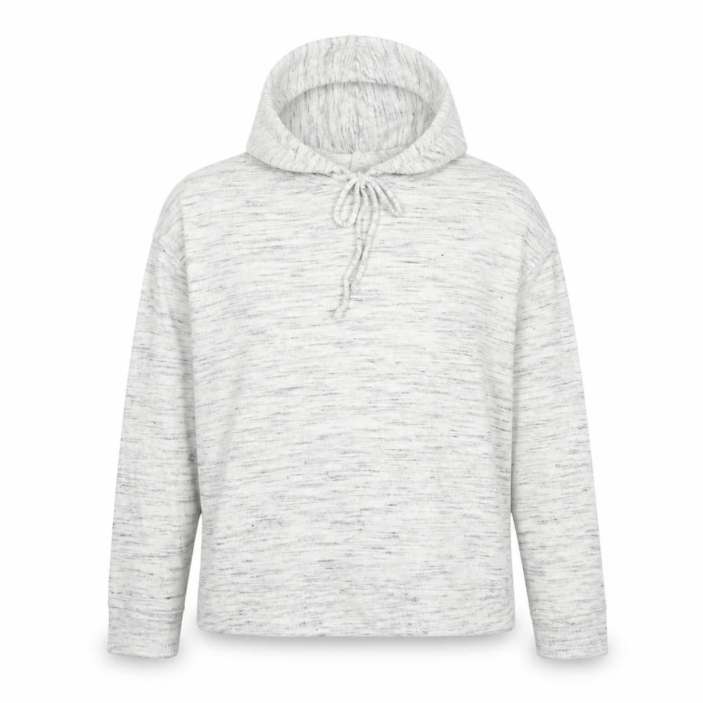 BODY Women Grey Size 14 Marl Hoodie Drawstring Pockets