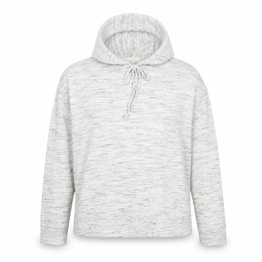 BODY Women Grey Size 14 Marl Hoodie Drawstring Pockets