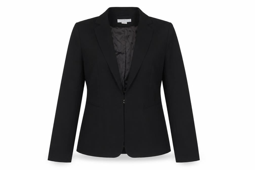 H&M Women’s Black UK 14 Slim Fit Lined Single Button Blazer