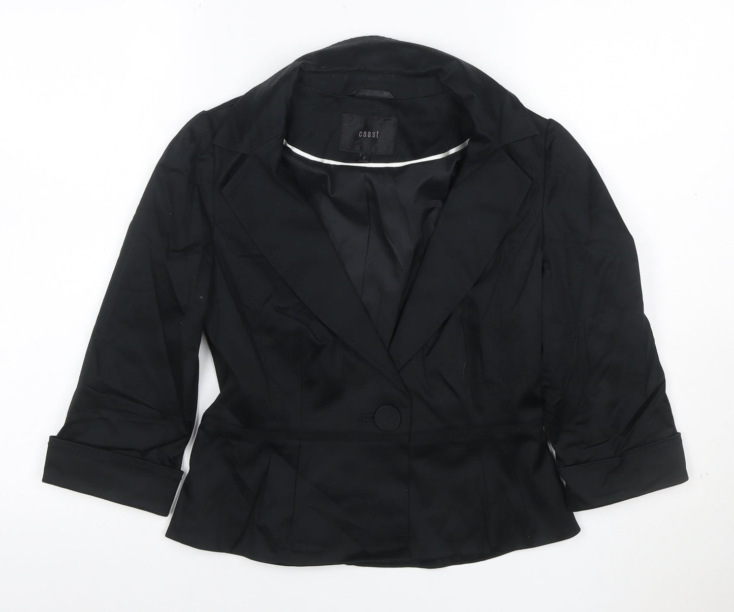 Coast Women’s Black Size 8 Tailored Single-Breasted Blazer Jacket