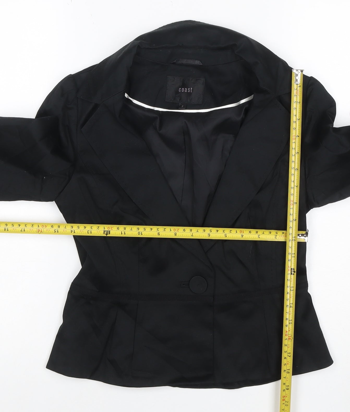 Coast Women’s Black Size 8 Tailored Single-Breasted Blazer Jacket
