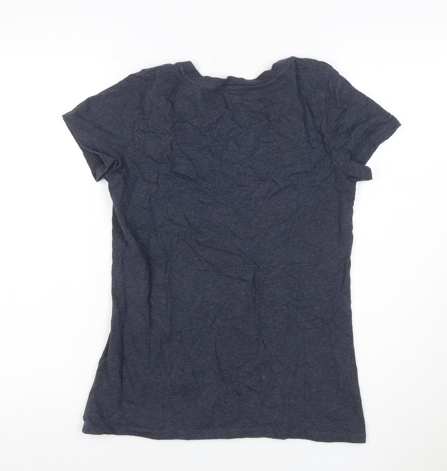 Superdry Women’s Blue L Basic Cotton Crew Neck Short Sleeve T-Shirt