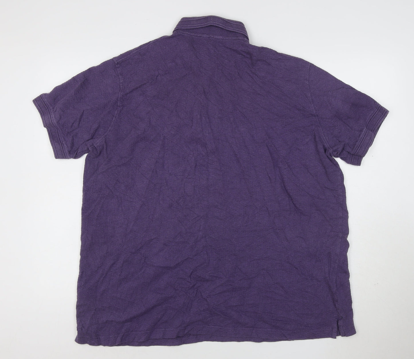Cotton Traders Men’s Purple 2XL Organic Cotton Short Sleeve Polo
