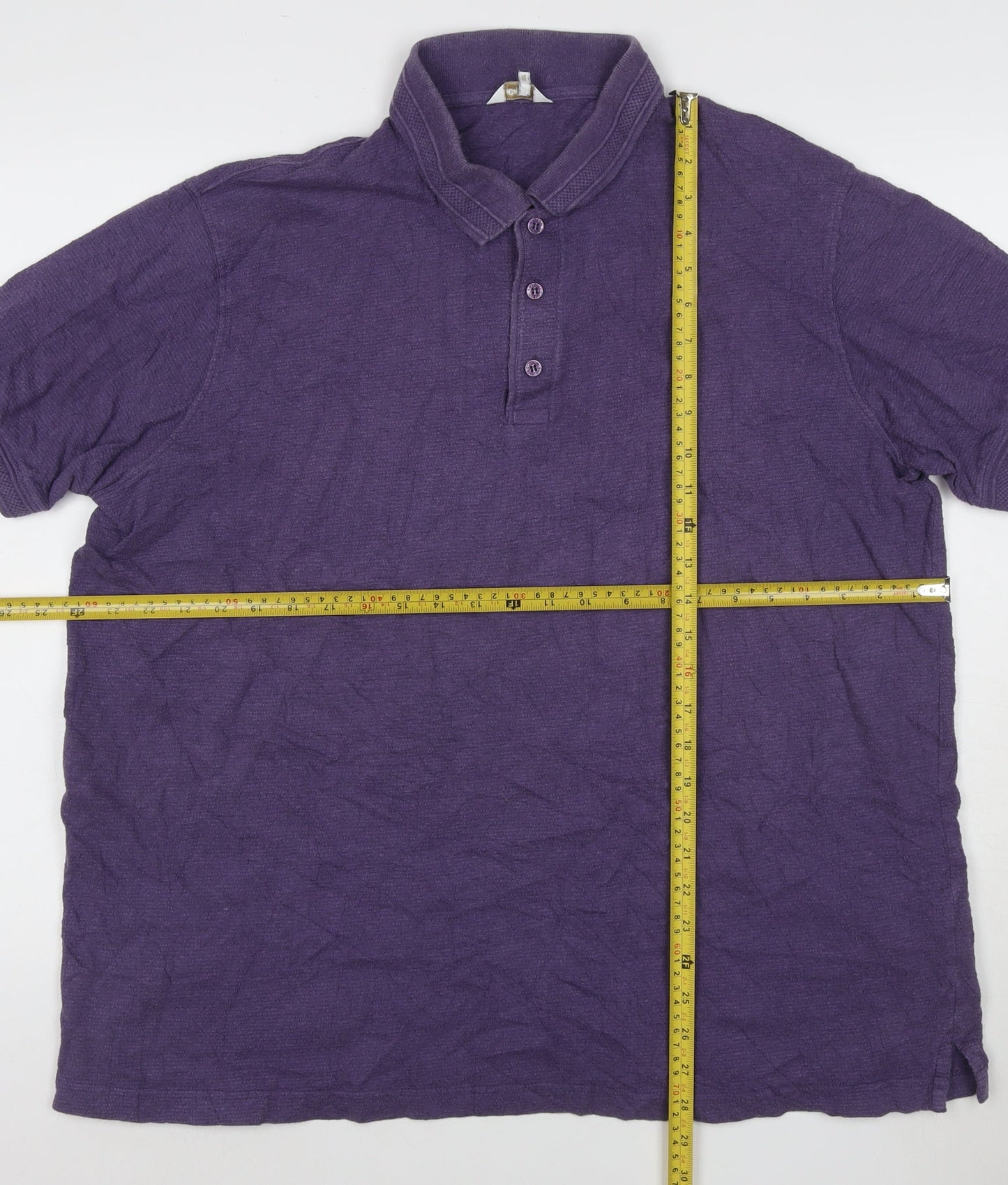 Cotton Traders Men’s Purple 2XL Organic Cotton Short Sleeve Polo