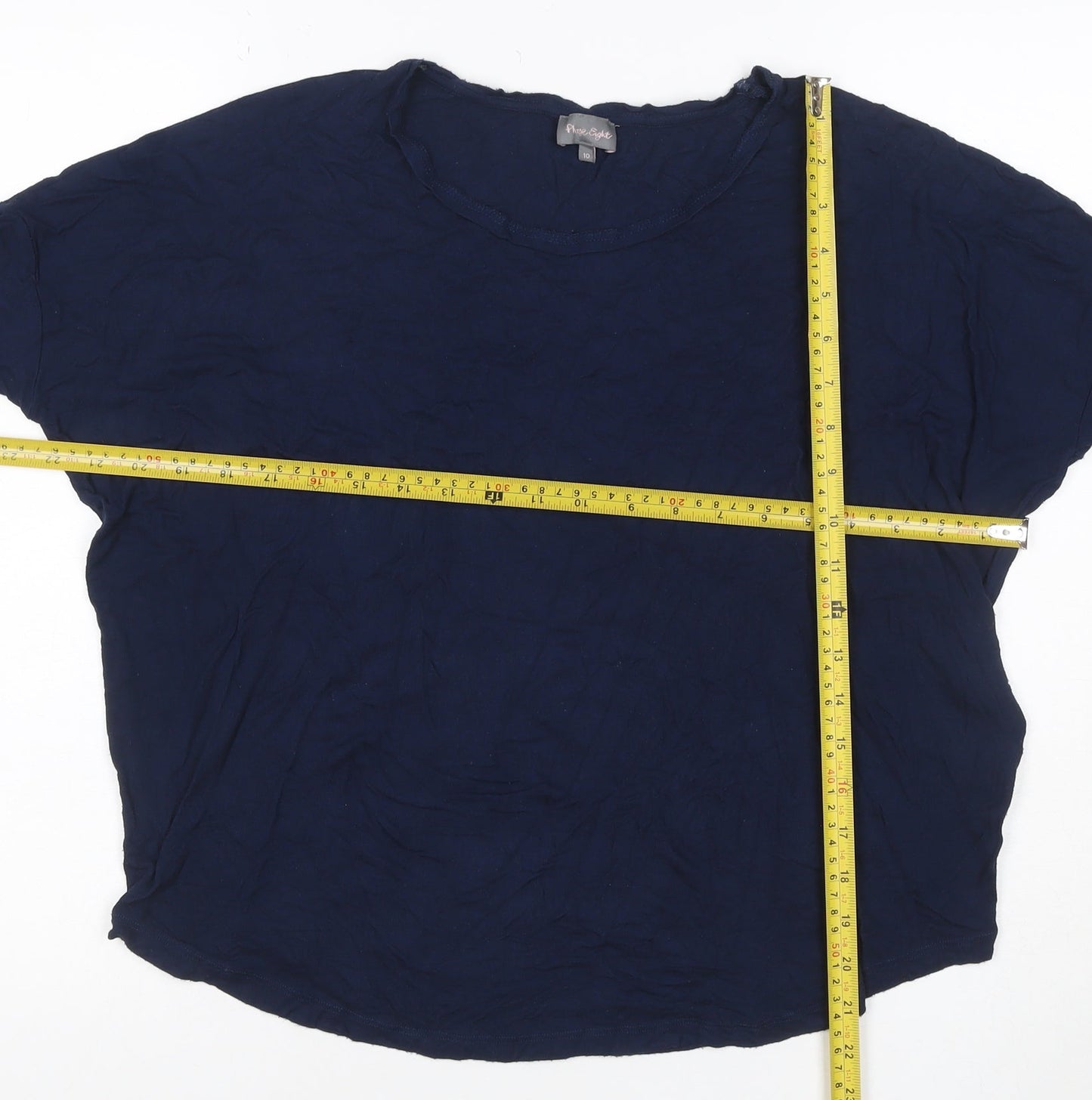 Phase Eight Women’s Blue Size 10 Basic Stretch Jersey T-Shirt