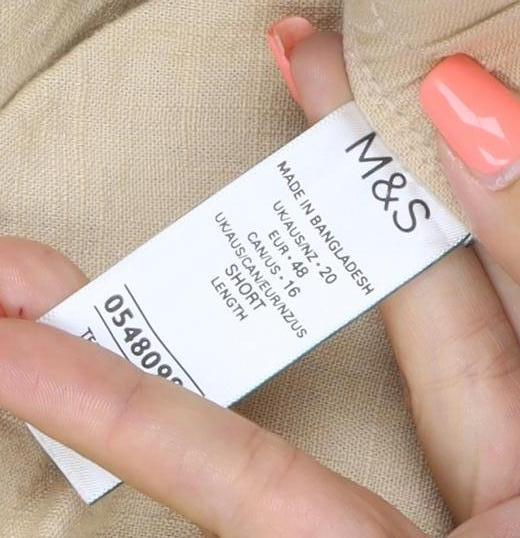 M&S Women Beige UK 20 Short Linen Blend Cargo Jogger Trousers