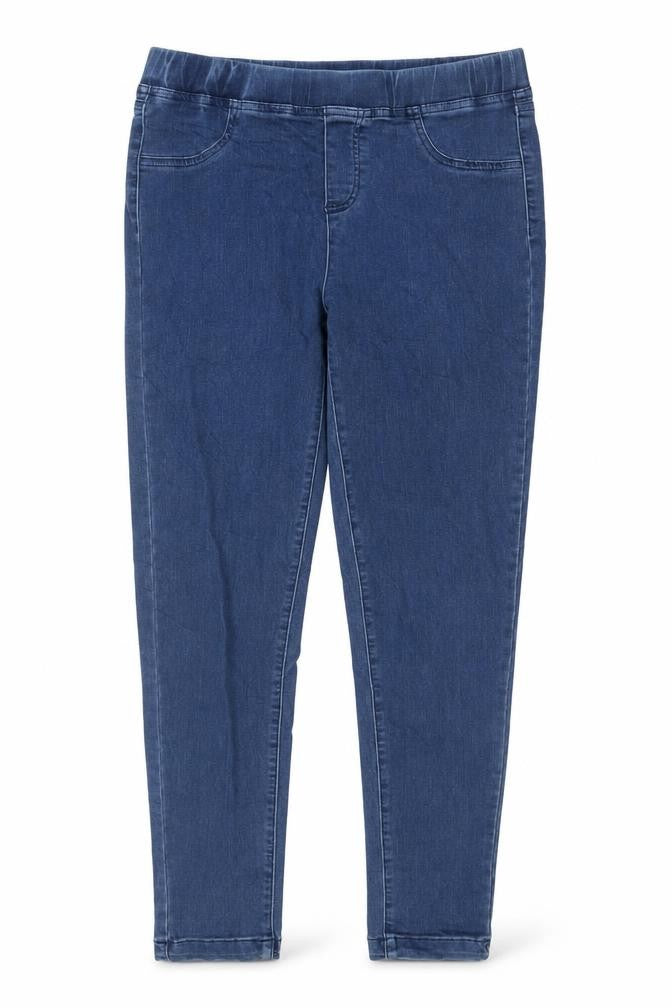 Pins Women Blue UK 12 Skinny Stretch Denim Jeggings Pull-On Pockets