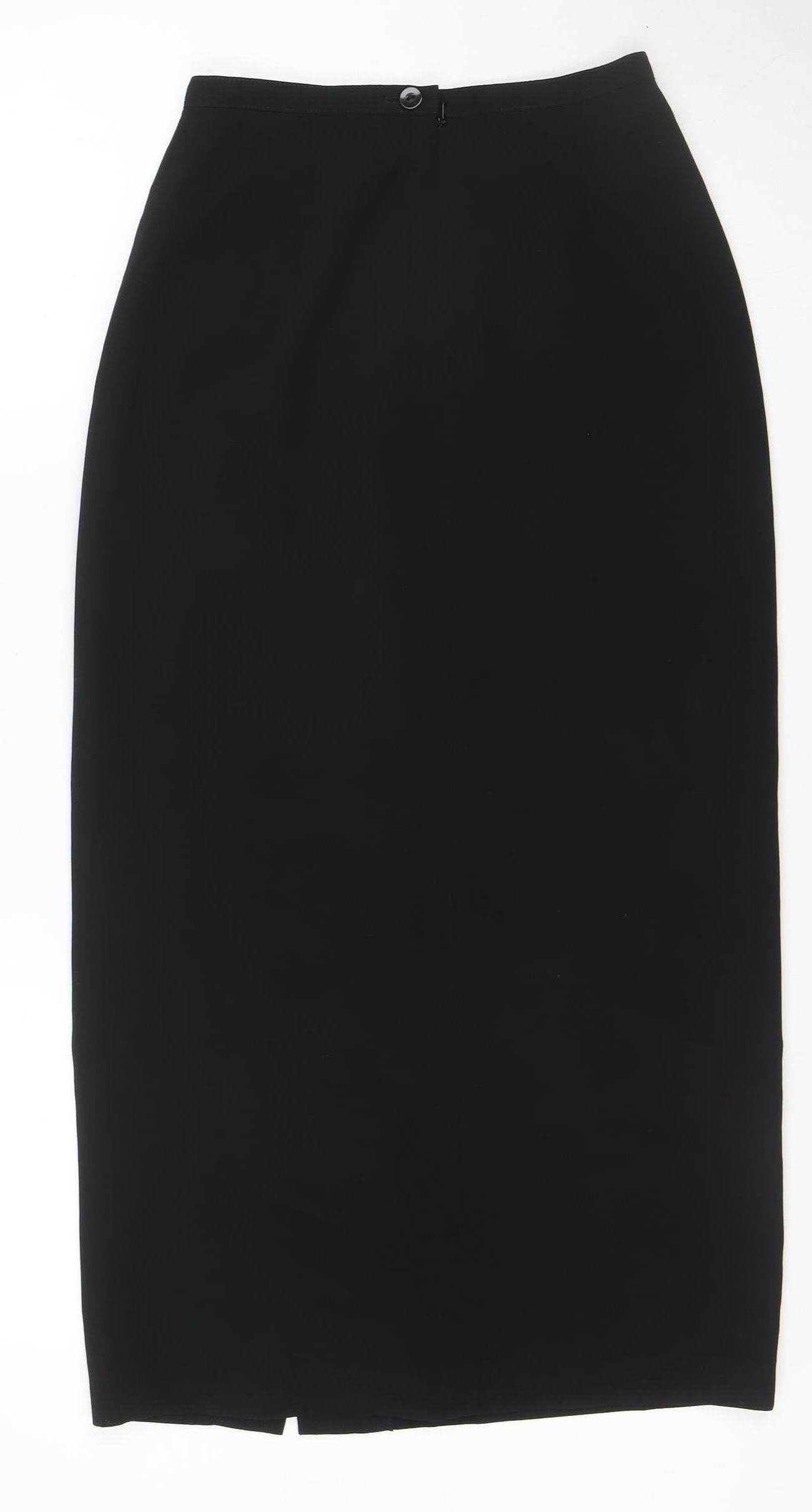 Next Women Black UK 8 Knee Length Straight Pencil Lined Work Skirt