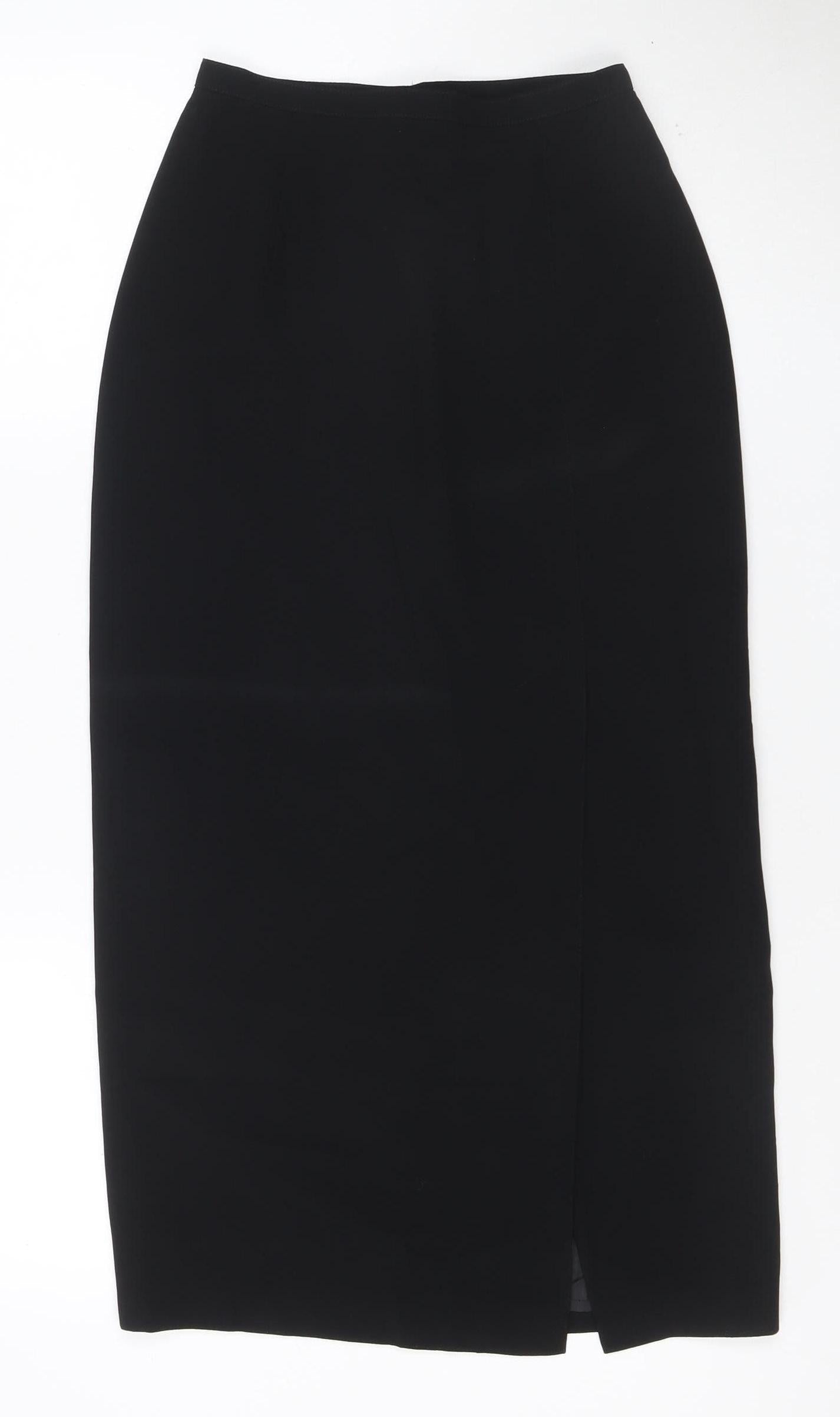Next Women Black UK 8 Knee Length Straight Pencil Lined Work Skirt