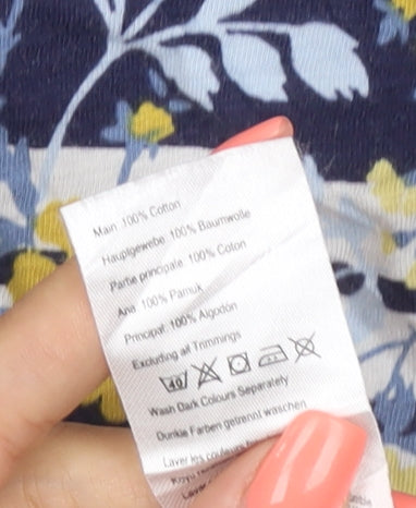 Joules Women’s Multicoloured UK 16 Floral Stripe Cotton Jersey T-Shirt