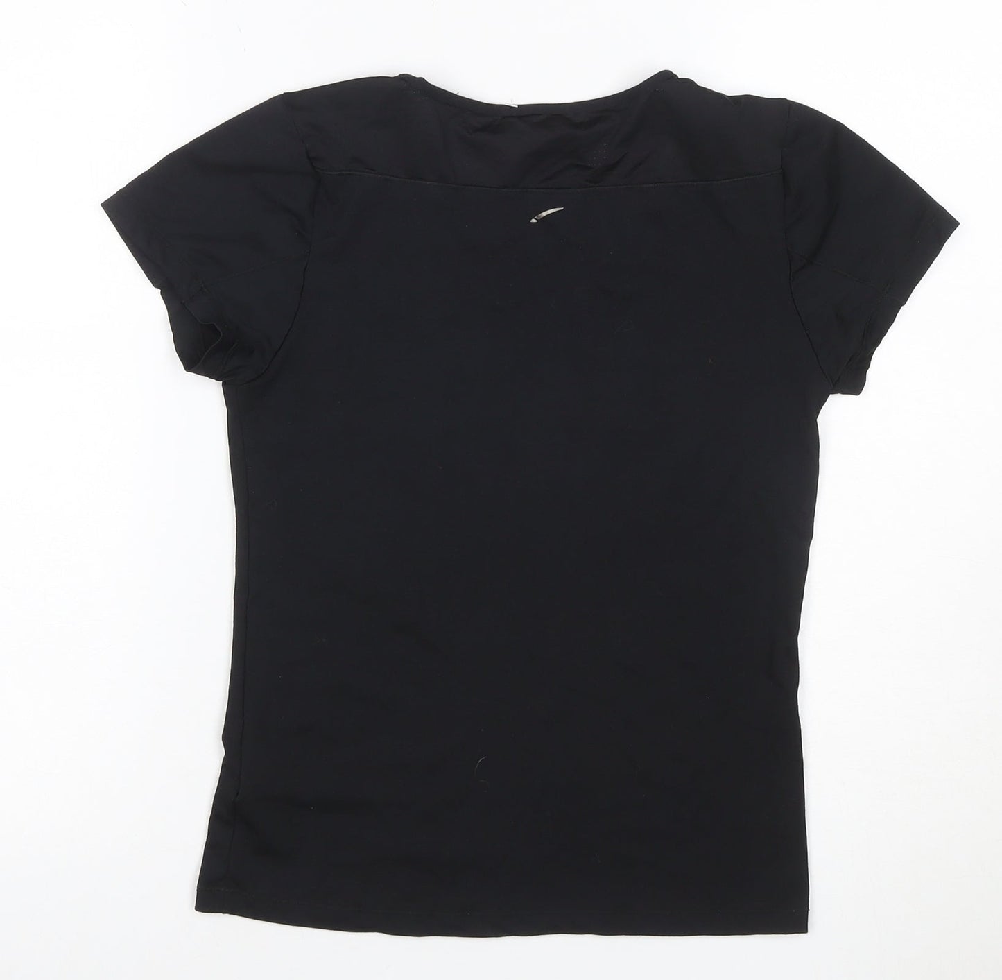 LA Gear Women Black UK 12 Athletic V-Neck Short Sleeve T-Shirt