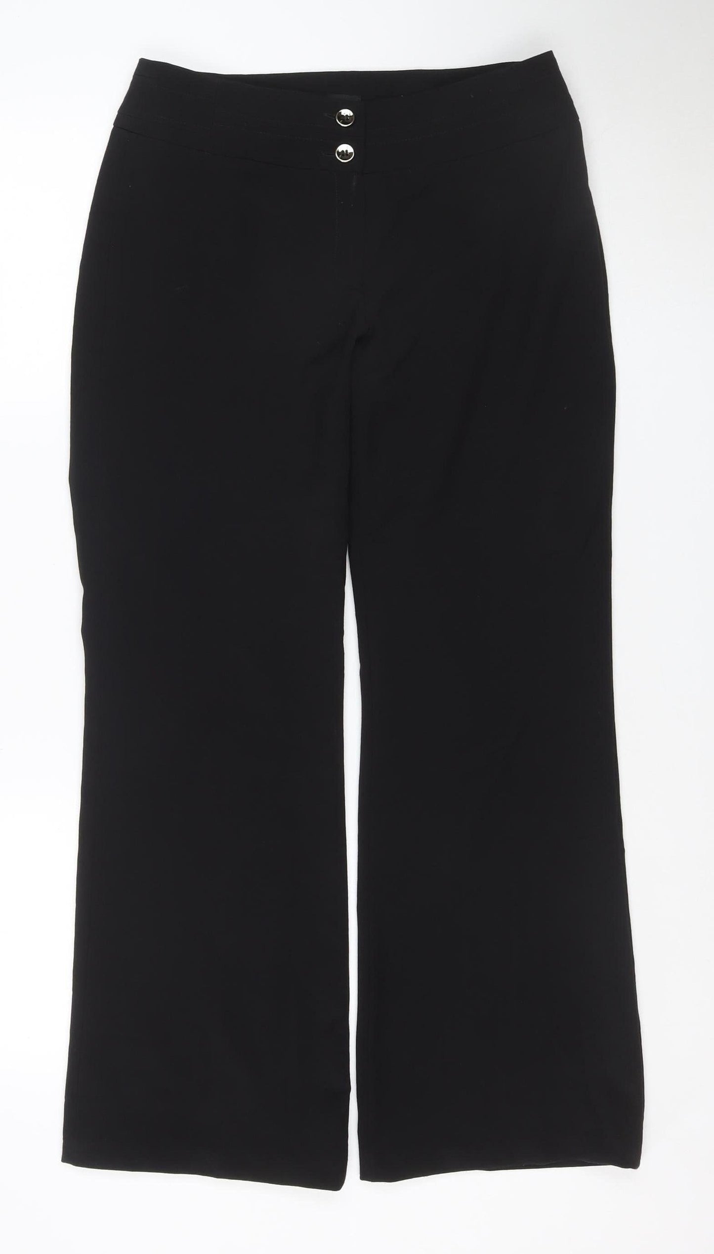 Collection Debenhams Women’s Black Size 10 Wide Leg Dress Trousers