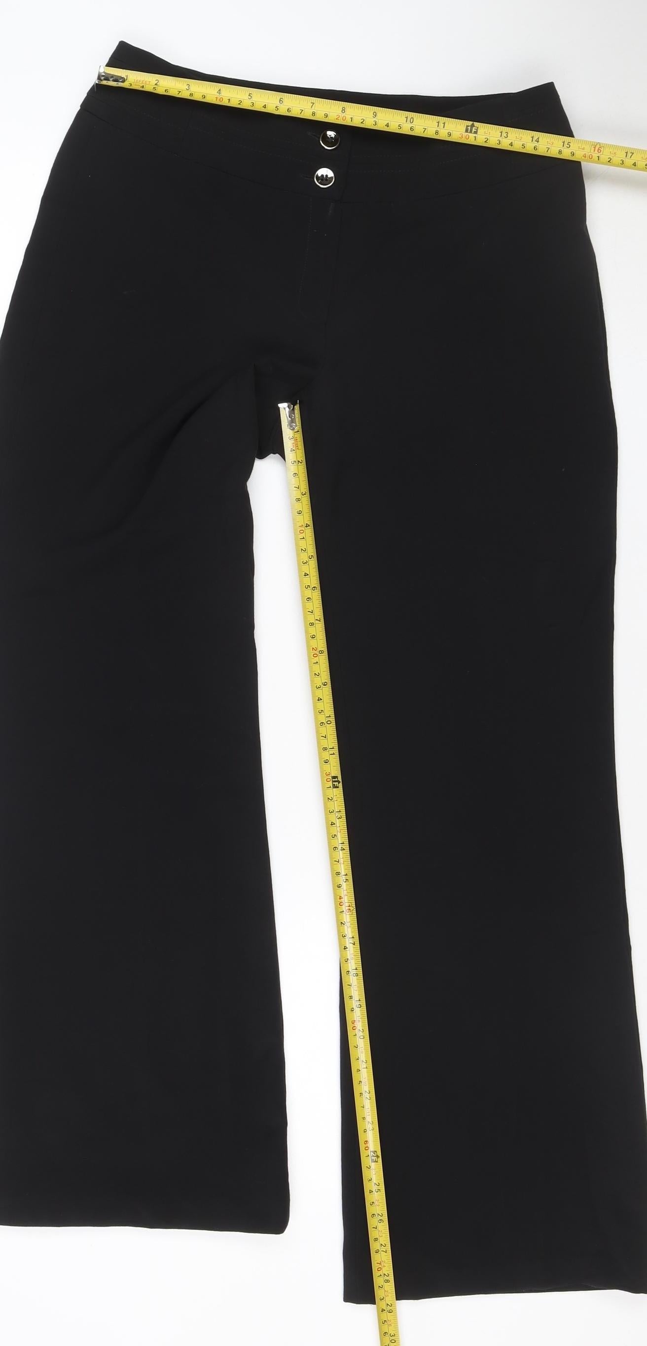 Collection Debenhams Women’s Black Size 10 Wide Leg Dress Trousers