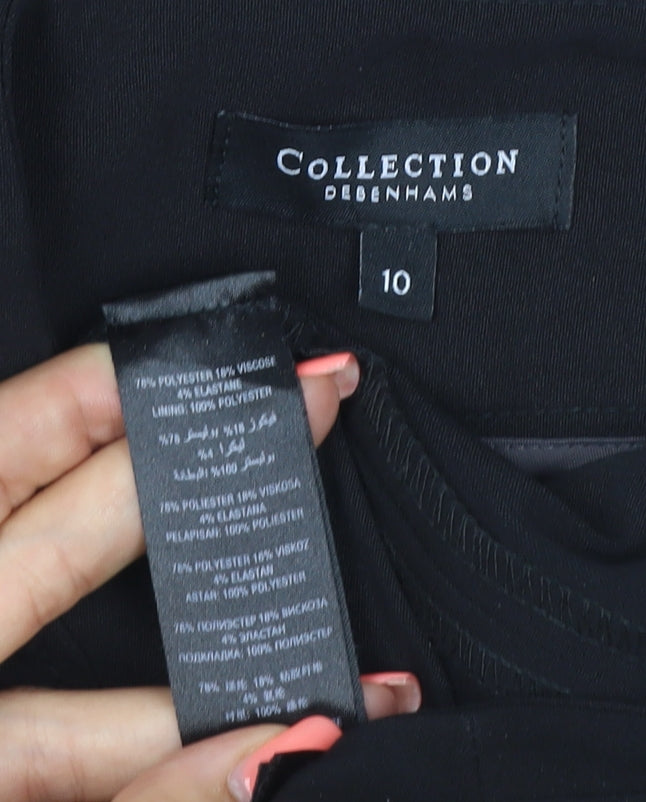 Collection Debenhams Women’s Black Size 10 Wide Leg Dress Trousers