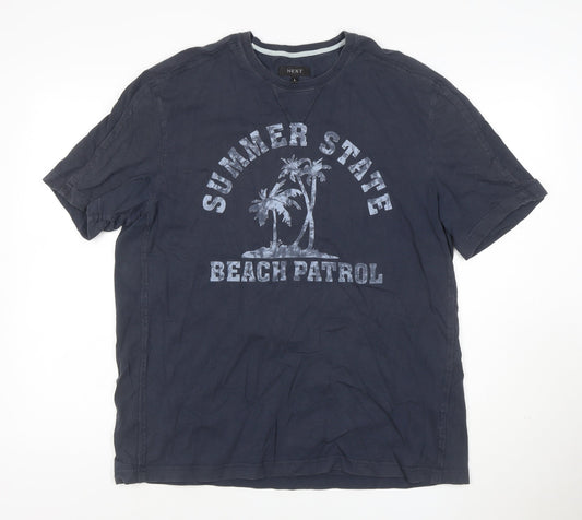 Next Men’s Blue L Summer State Beach Patrol Graphic Crew Neck T-Shirt