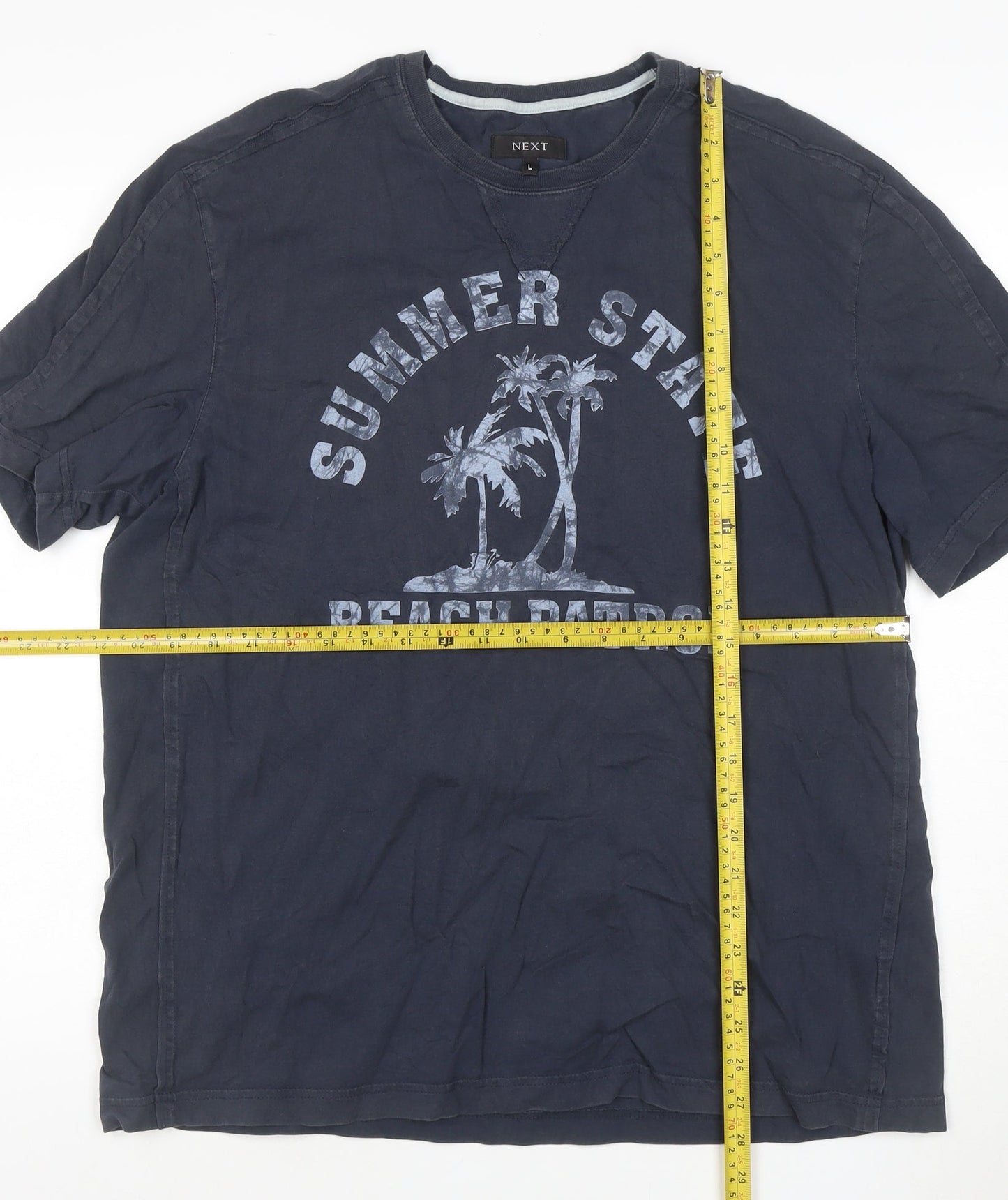Next Men’s Blue L Summer State Beach Patrol Graphic Crew Neck T-Shirt