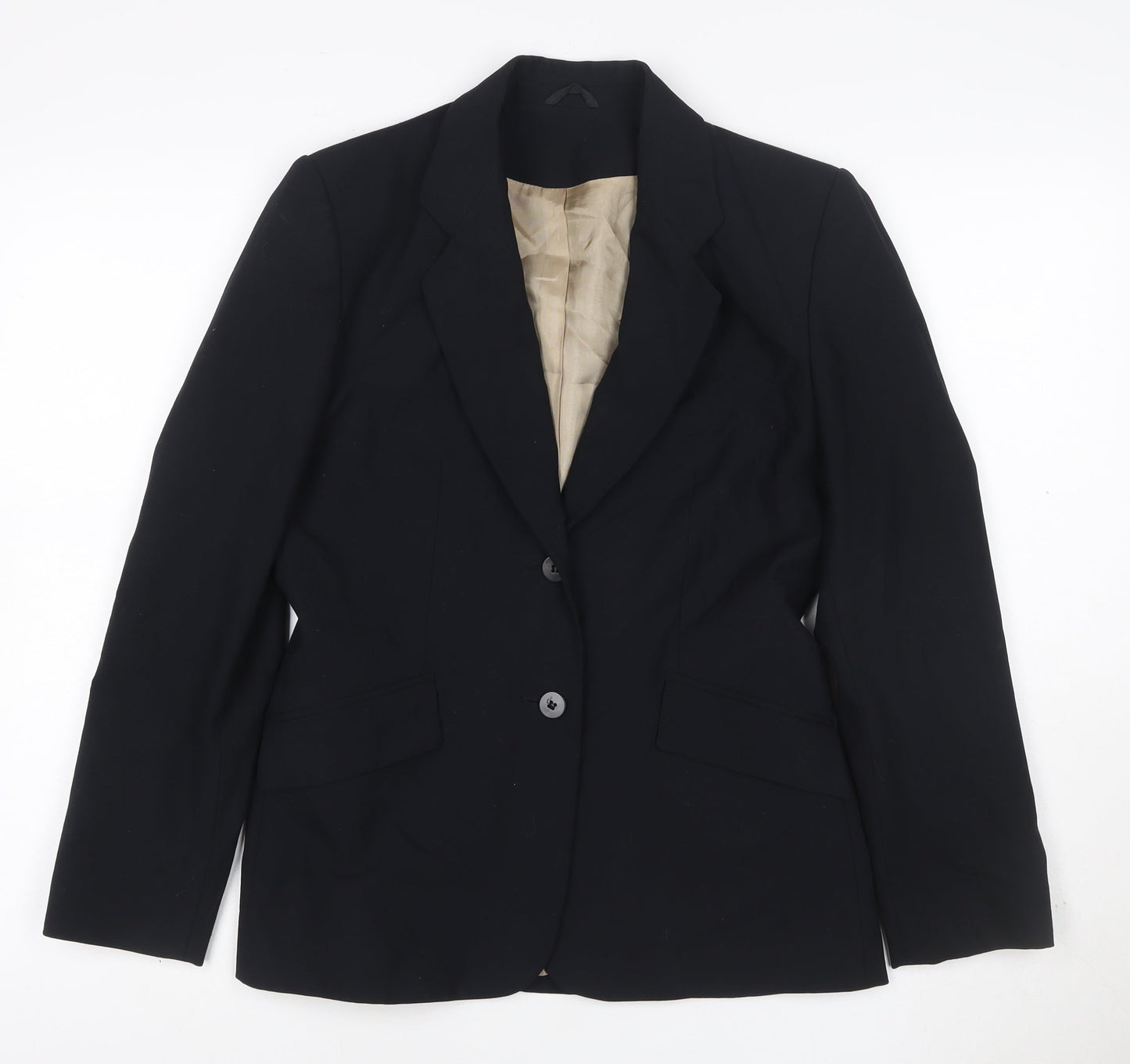 Principles Petite Women Black UK 10 Two Button Tailored Blazer Jacket