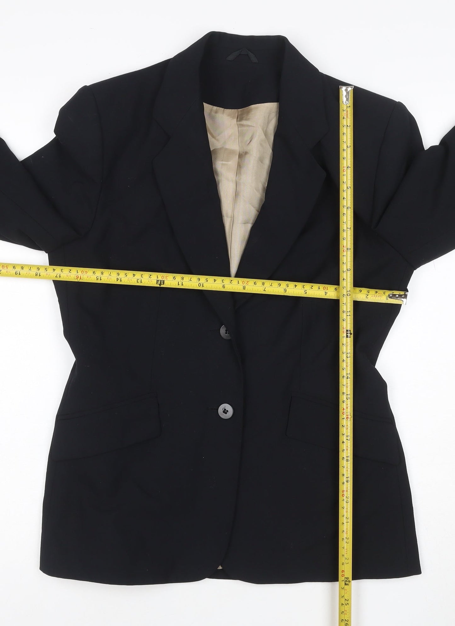 Principles Petite Women Black UK 10 Two Button Tailored Blazer Jacket