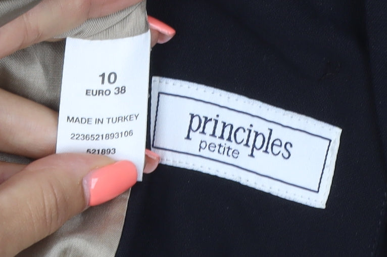 Principles Petite Women Black UK 10 Two Button Tailored Blazer Jacket
