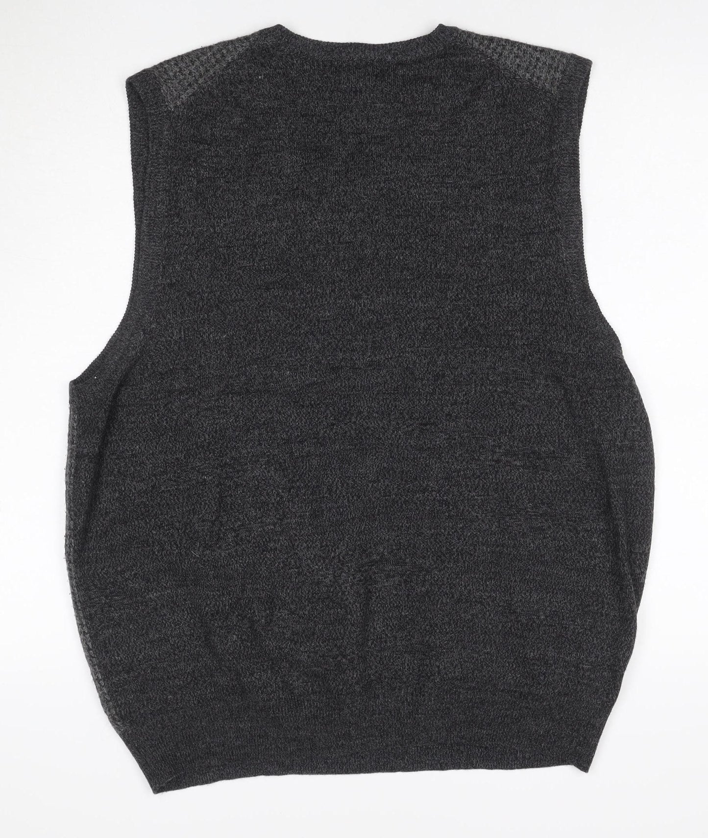 Dockers Men’s Grey XL V-Neck Acrylic Knit Sweater Vest Classic