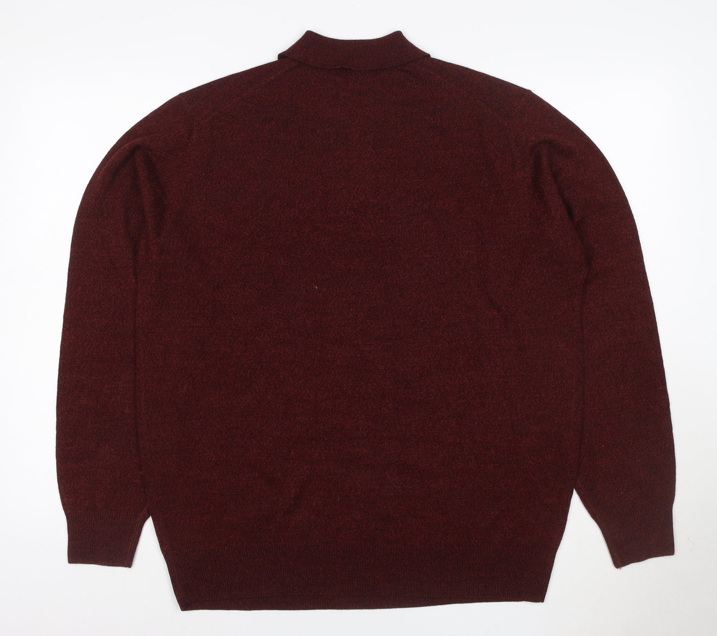 Dockers Men’s Brown L Argyle Collared Henley Knit Jumper