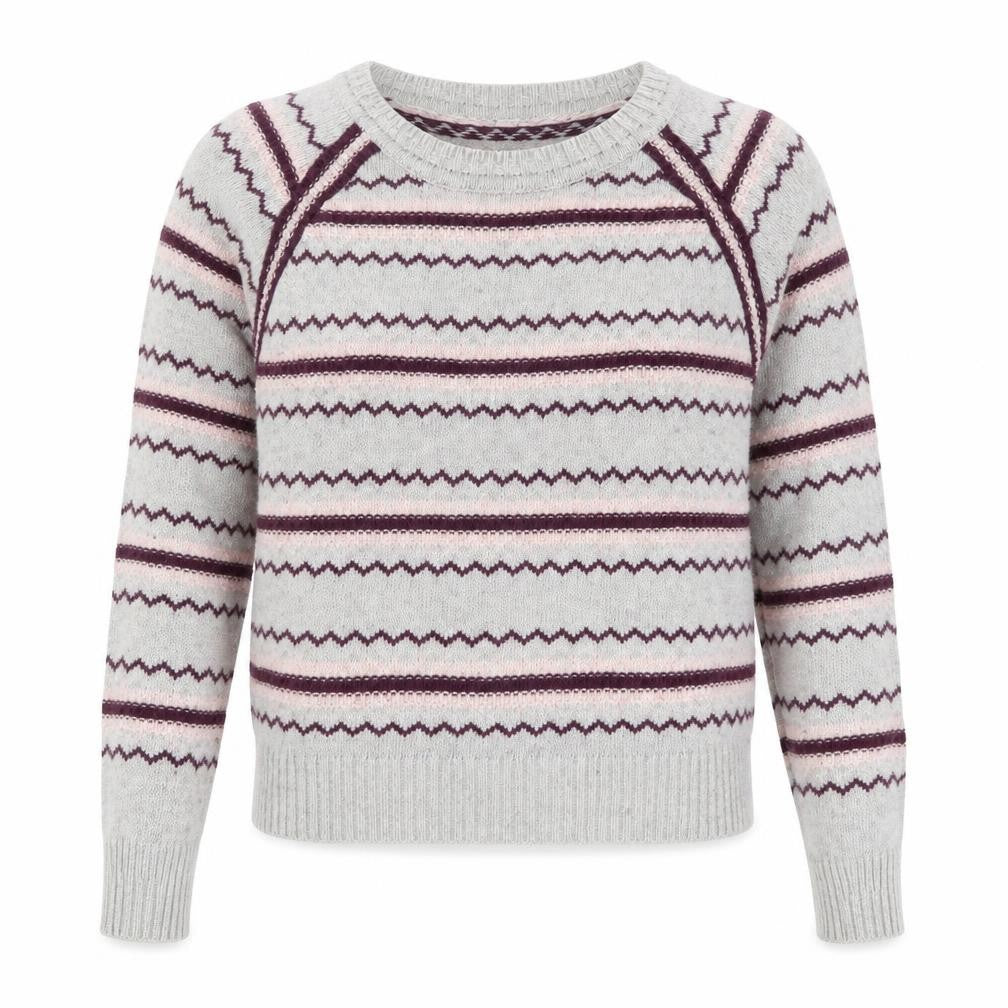 Henry Holland Women’s Grey Fair Isle Angora Blend Jumper Size 12