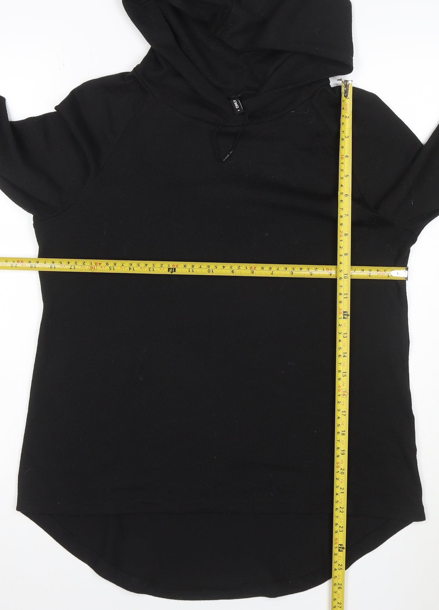 ONLY Women’s Black M Pullover Hooded Long Sleeve Sweatshirt