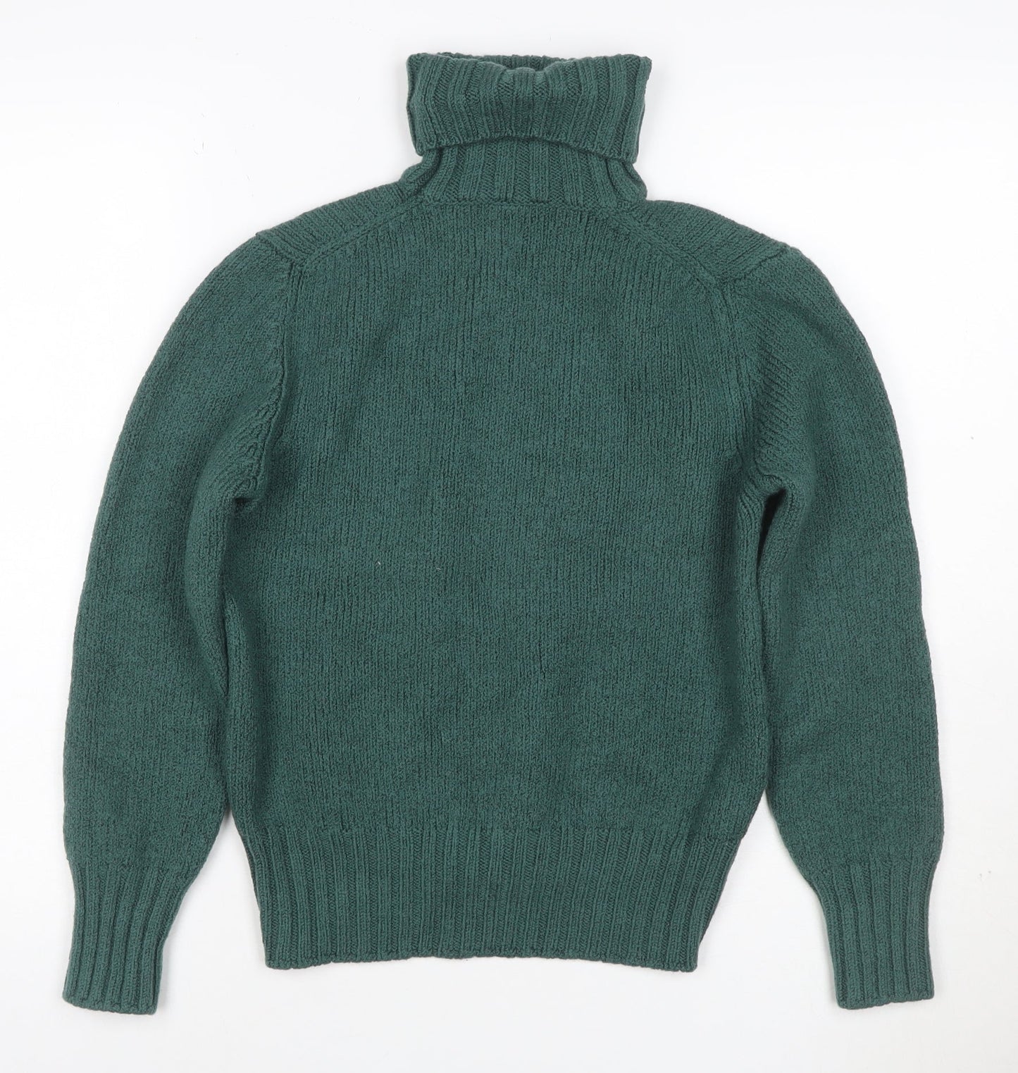 Danour Women’s Green Wool Roll Neck Knit Jumper Size L