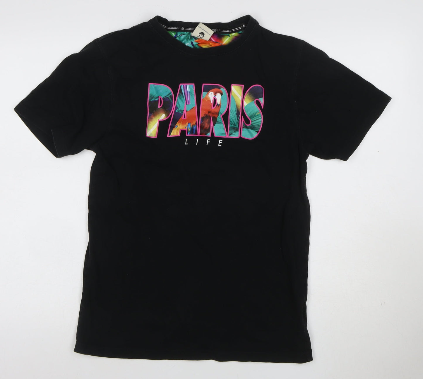 Cayler & Sons Mens Black M Paris Life Parrot Graphic T-Shirt