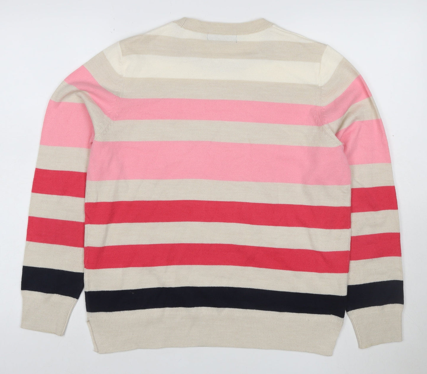 Marks and Spencer Women’s Multicoloured Striped Knit Jumper UK 14