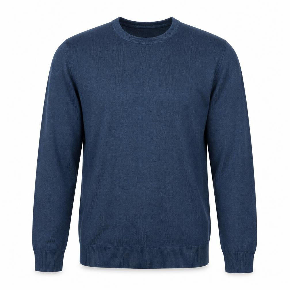 Marks & Spencer Men Blue L Regular Cashmilon Crew Neck Pullover Jumper