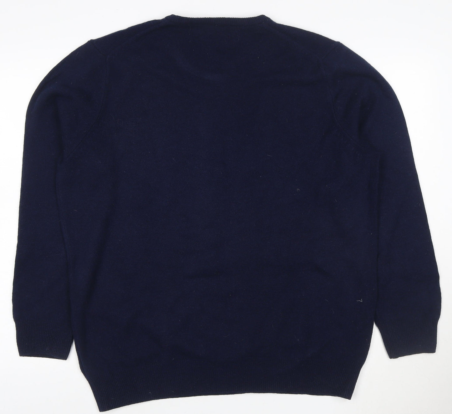 Marks and Spencer Men’s Blue XL Lambswool Crew Neck Pullover Jumper