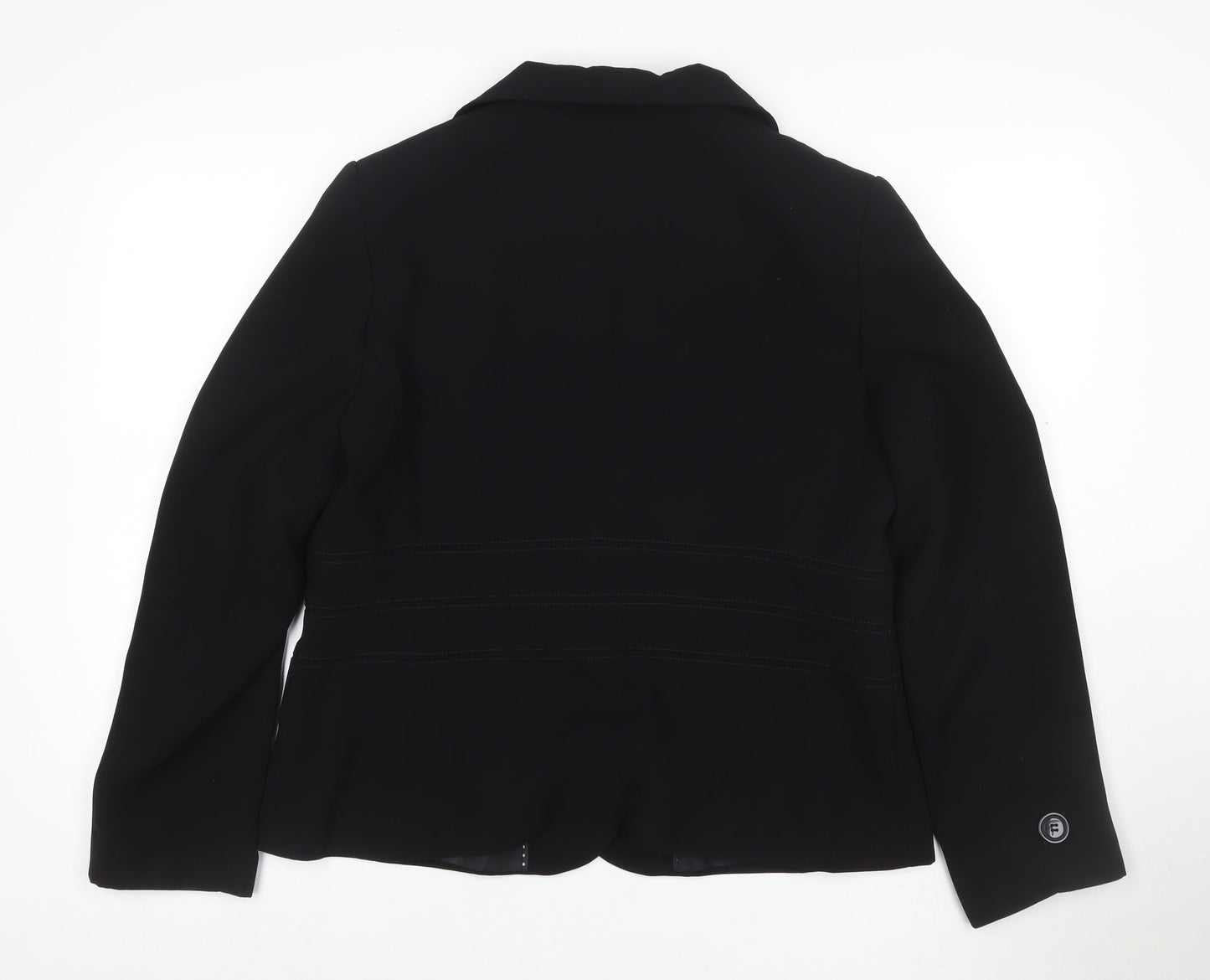 Marks and Spencer Women Black Size 18 Two Button Lined Blazer Jacket
