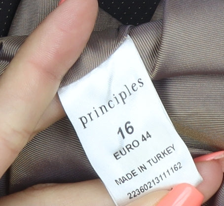 Principles Women’s Brown Size 16 One Button Lined Blazer Jacket