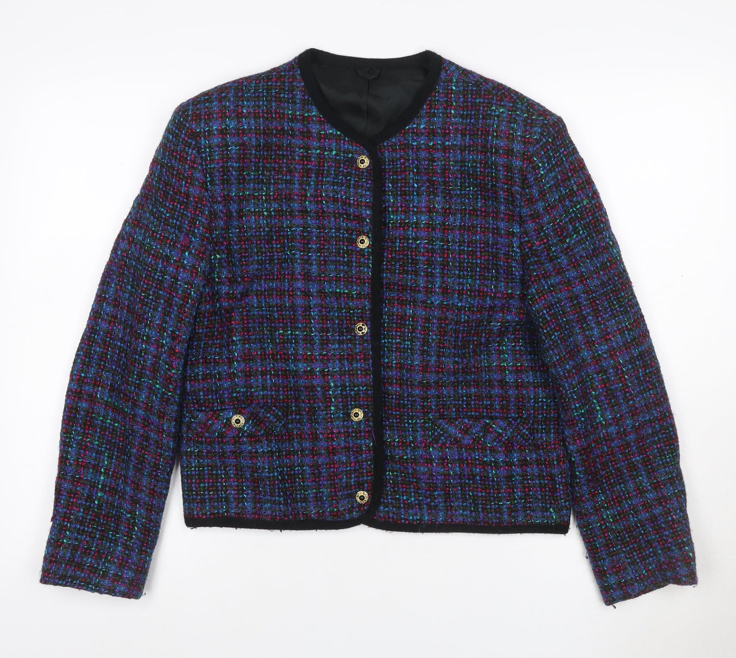 Next Originals Women’s Multicoloured Tweed Blazer Jacket UK 12 Wool