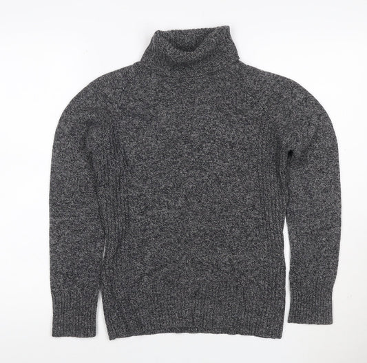 Next Women’s Grey UK 8 Lambswool Roll Neck Pullover Jumper