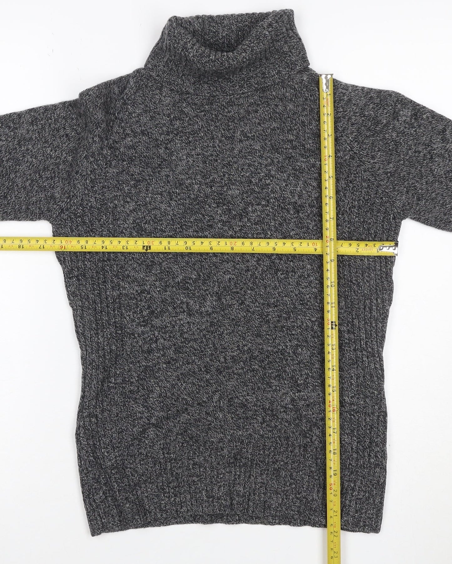 Next Women’s Grey UK 8 Lambswool Roll Neck Pullover Jumper