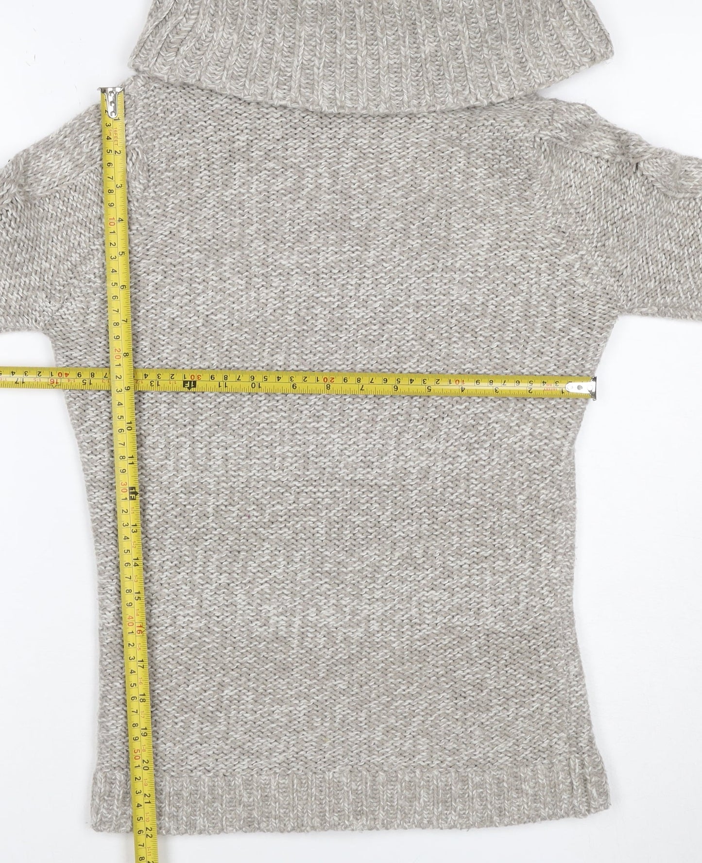 Next Women’s Grey Size 8 Cable Knit Roll Neck Jumper