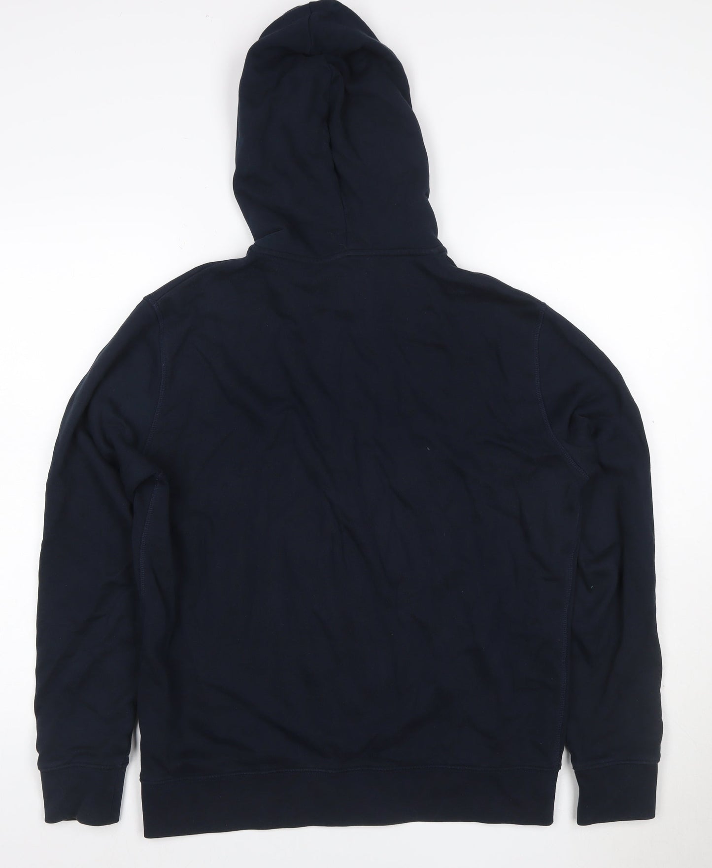 Marks & Spencer Men Blue M Full Zip Hooded Cotton Hoodie