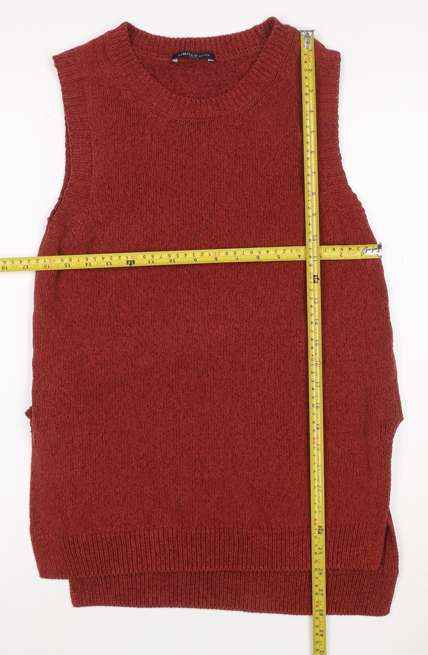 Marks and Spencer Women Red Size 8 Limited Edition Knit Jumper Vest