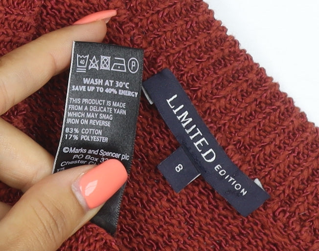 Marks and Spencer Women Red Size 8 Limited Edition Knit Jumper Vest