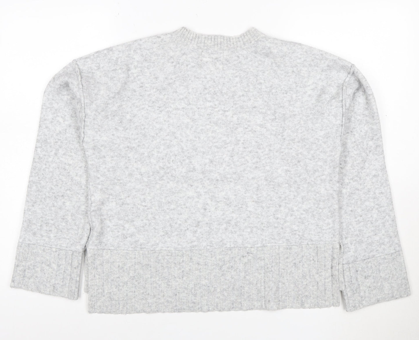 River Island Women Grey XS Relaxed Crew Neck Knit Jumper