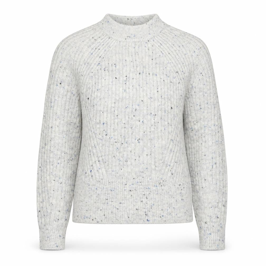Marks & Spencer Women Grey XS Cable Knit Speckled Crew Neck Jumper