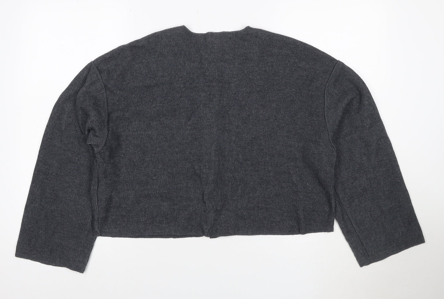 Zara Women’s Grey M Button Front Knit Cardigan Long Sleeve