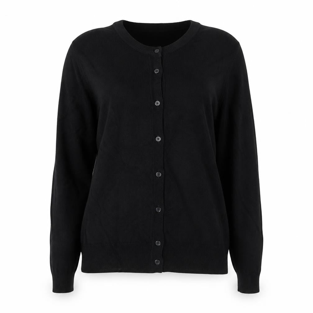 Marks & Spencer Women’s Black Size 18 Round Neck Button Cardigan
